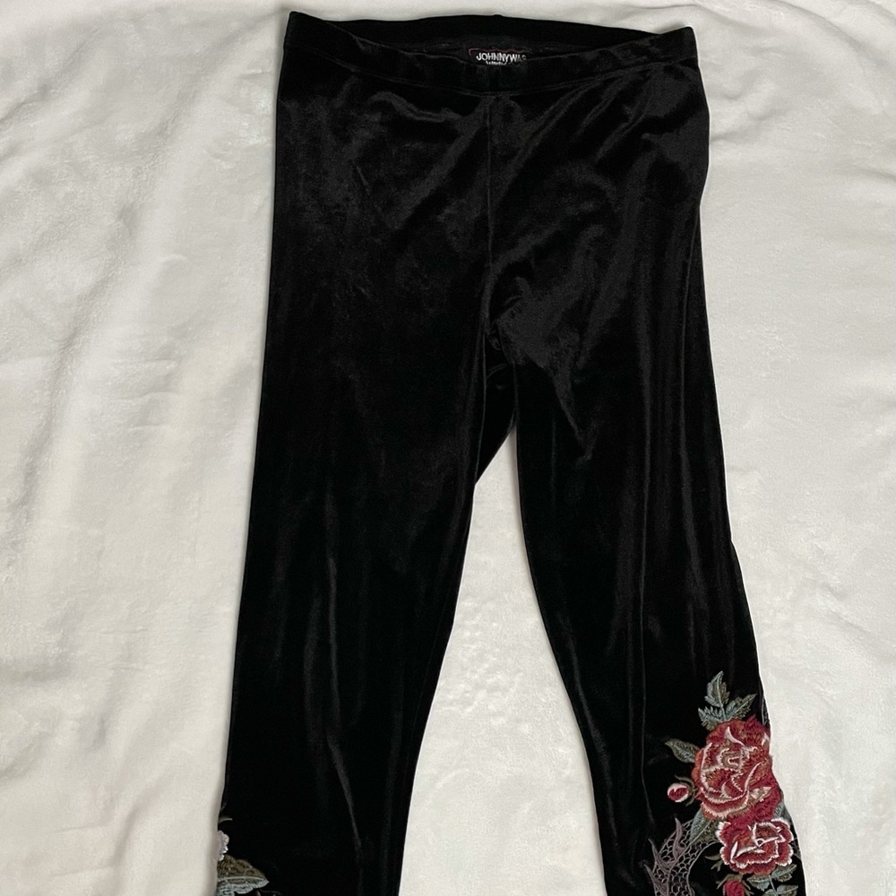 Johnny Was Velvet Dragon Pants